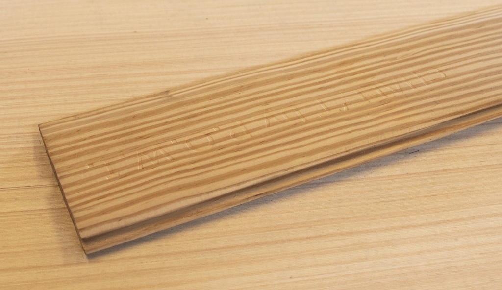 ไม้ฝา  SYP ไส Cladding  Weathergrooved อบ 10-12% (ไม่อัดน้ำยา) Grade Rustic (0.5x4x3.0)
