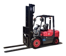[FD30TA-4M-F1220ISUZU] รถโฟร์คลิฟท์ขนาด 3.0 ตัน เสาสูง 4 เมตร งา 1.22เมตร ยางตันเครื่องIsuzu 
