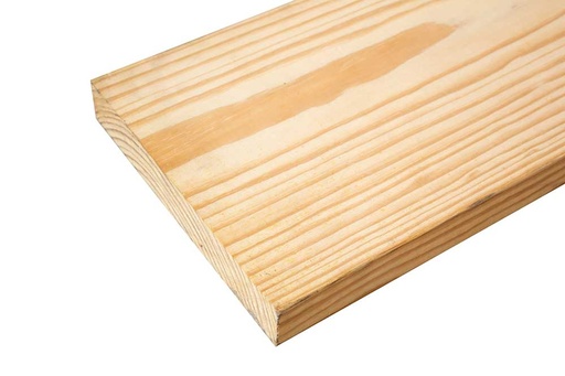 [016701014401CB010803660] ไม้สน SYP อบ Grade Clear &amp; BTR (C4S) 1x8x3.66 (25mm.x203mm.)